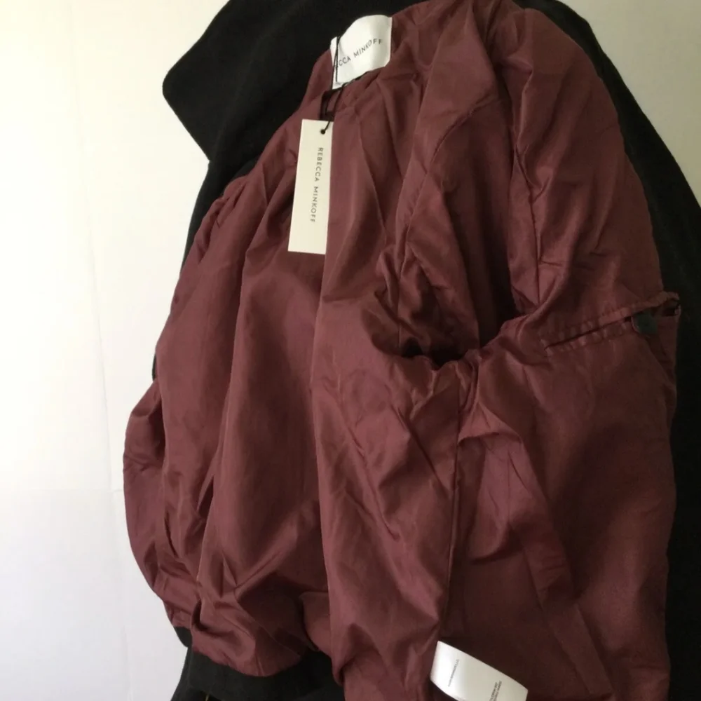 Rebecca Minkoff Black Wool Military Peacoat